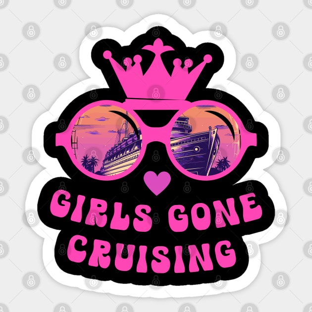 Girls Gone Cruising Fun Cruise Sticker by Cute Pets Graphically